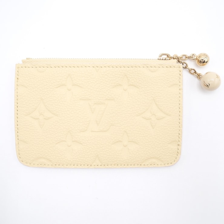 LOUIS VUITTON(ルイ・ヴィトン)ロミー カードホルダー モノグラム・アンプラント バナナ レザー ゴールド金具 レディース【中古】
