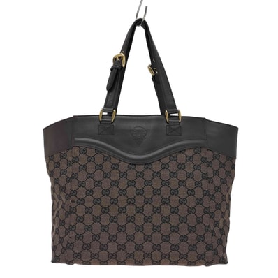 GGキャンバス レザー ハンドバッグ トートバッグ【1141813102525】