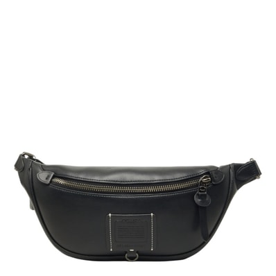 コーチ ウエストバッグ ボディバッグ 37951 ブラック レザー メンズ COACH 中古