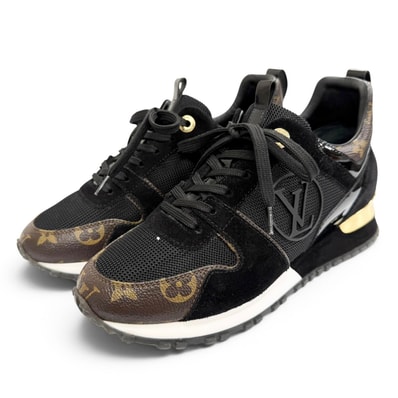 極美品 ルイヴィトン LV ランアウェイライン スニーカー ブラック 36