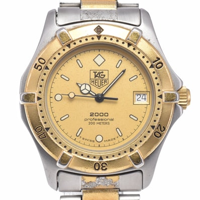 タグホイヤー TAG HEUER 946.013 2000シリーズ プロフェッショナル デイト ゴールド クォーツ メンズ 腕時計 R#149337