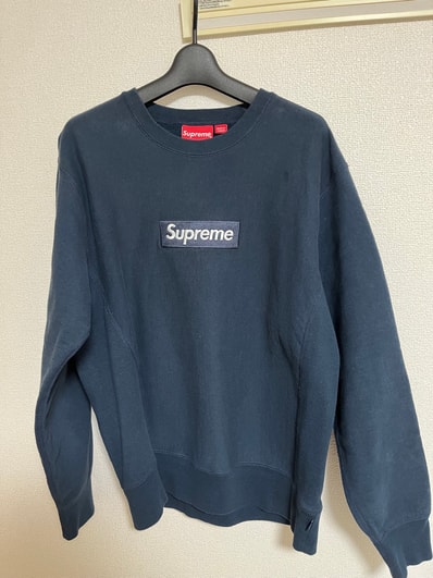 Supreme Box Logo Crewneck Sweatshirt "Navy" (18FW)
