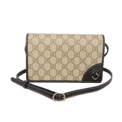GUCCI グッチ GG エンブレム スーパー ミニ バッグ ロゴ カーフ ブラック ウェブストライプ シェリー マグネット コインケース カードケース 2WAY クラッチバッグ GGスプリーム ベージュ ショルダーバッグ 820688 FAD6L 9741