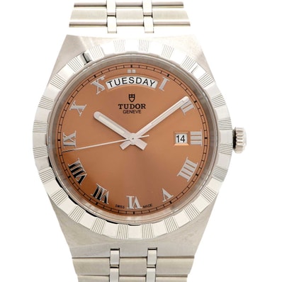 【6wdd0307】チュードル ロイヤル 28600 ブラウン文字盤【中古】腕時計 メンズ