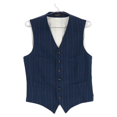 ダブルアールエル 【美品/国内正規】78289272100 ストライプ ウールxコットンxリネン 4ポケット 36