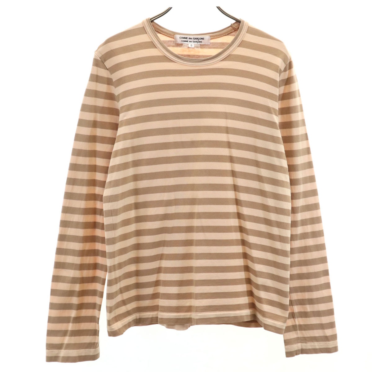 Comme des Garcons Comme des Garcons コムデギャルソンコムデギャルソン ボーダー柄 長袖 Tシャツ S ベージュ ロンT