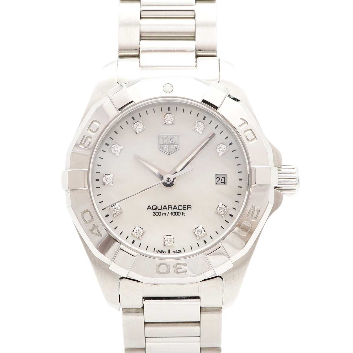 【6wdd0313】タグホイヤー アクアレーサー WAY1413 白文字盤【中古】腕時計 レディース