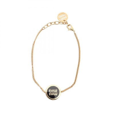 ミュウ ミュウ Miu Miu ブレスレット アクセサリー GP(ゴールドメッキ) エナメル レディース ゴールド系 / ブラック系 5IB6322F6TF0002 【新品】