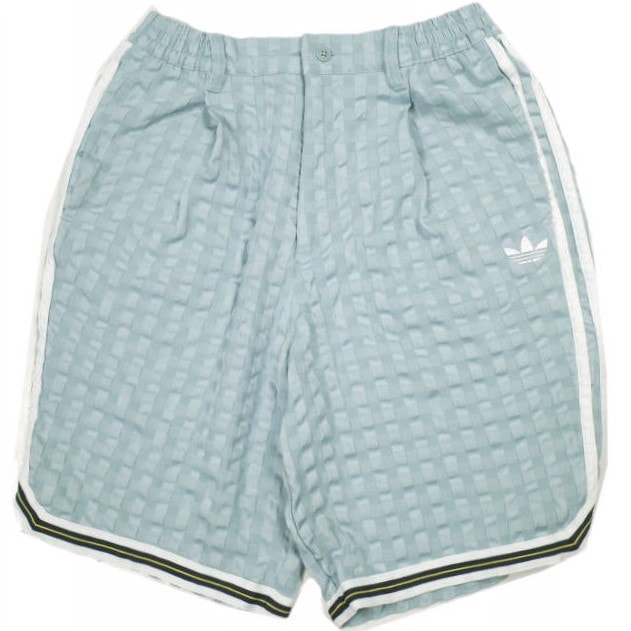 adidas Originals アディダス オリジナルス CHECK SHORT チェックショーツ DV3113 L(JPN) ライトブルー イージー ショートパンツ ボトムス g15200