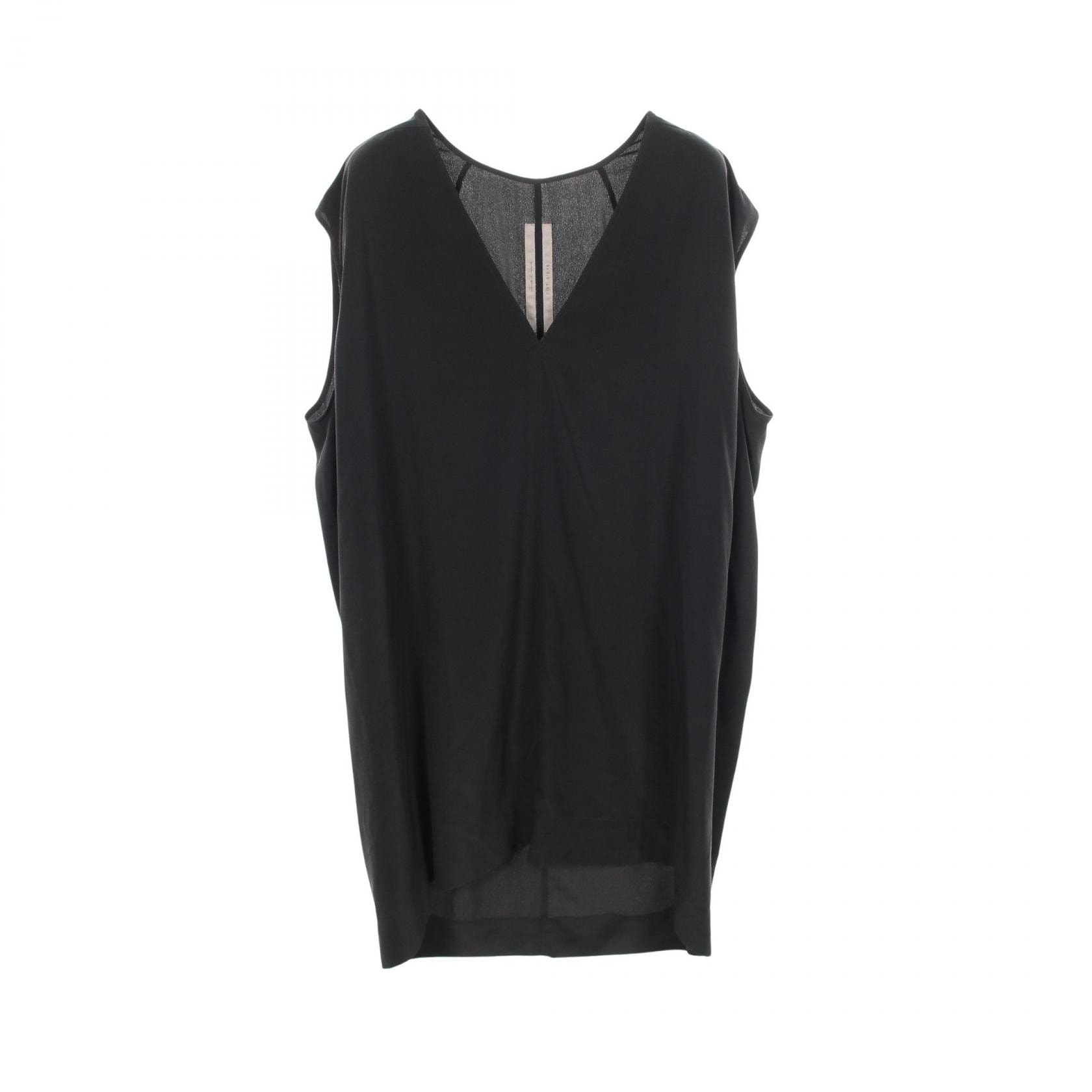 リックオウエンス Rick Owens ノースリーブ Vネック ワンピース 衣料品 トップス シルク レディース ブラック系 RU18SS5173-SCR 【中古】