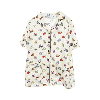 ディオール Dior ゾディアック ピクセル 衣料品 トップス シルク レディース ホワイト系 【中古】