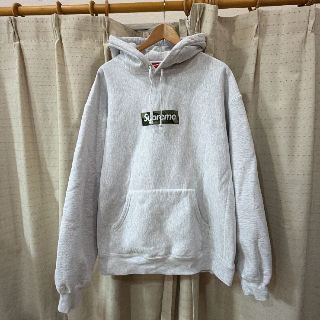 Supreme Box Logo Hooded Sweatshirt "Ash Grey" (23FW)
