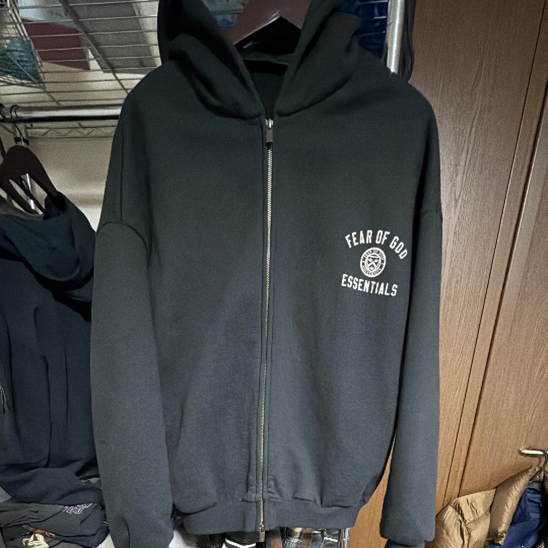 FEAR OF GOD ESSENTIALS Heavy Fleece Fullzip Hoodie "Black"