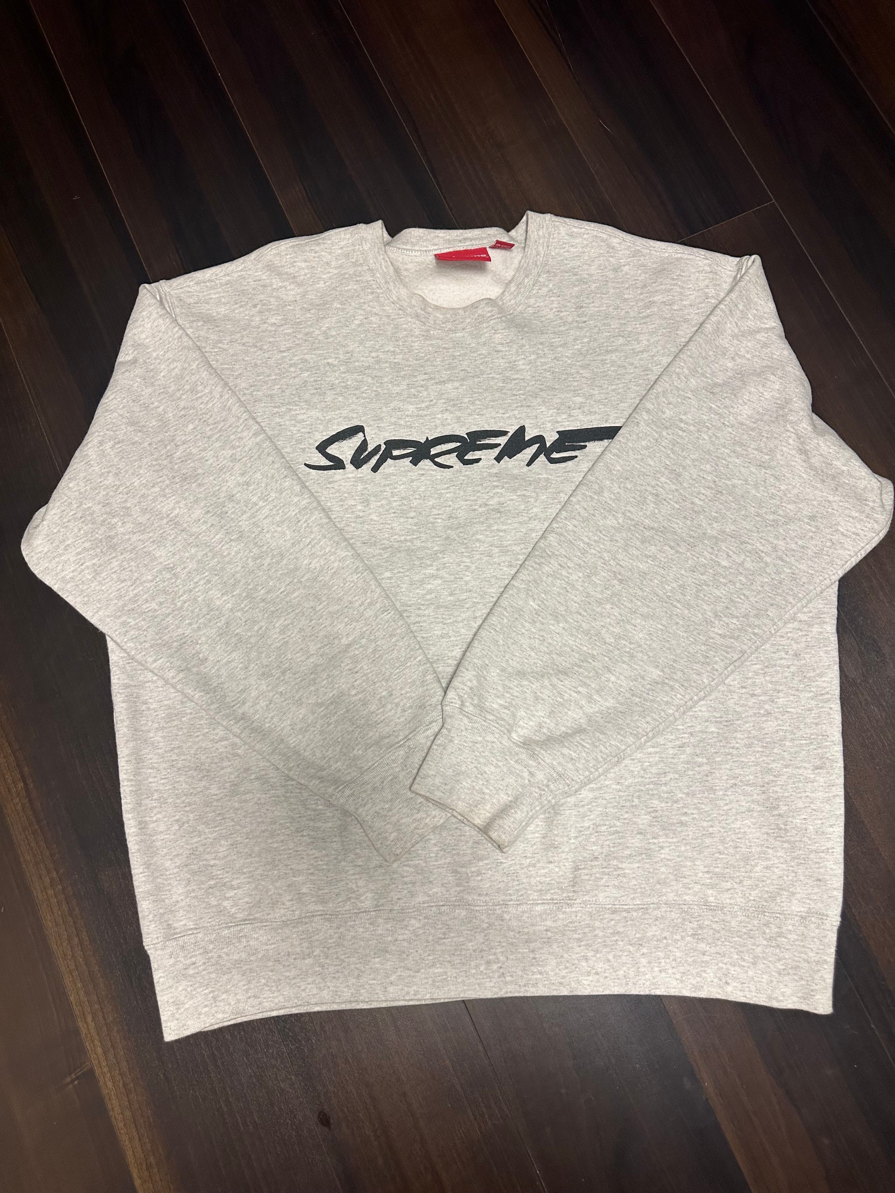 Supreme Futura Logo Crewneck "Grey"