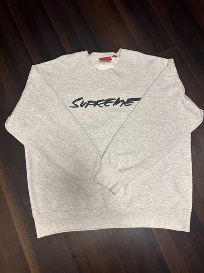 Supreme Futura Logo Crewneck "Grey"