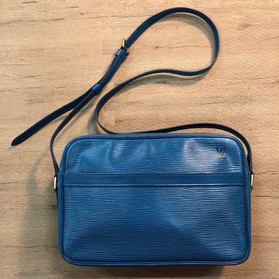 Louis Vuitton Trocadero 27 Epi Leather Cross Body Bag "Blue"