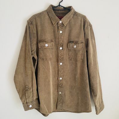Supreme Washed Corduroy Shirt "Brown"