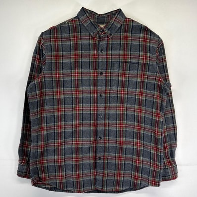 古着 エルエルビーン L.L.Bean 長袖シャツ ネルシャツ アウトドア チェック柄 胸ポケット ボタンダウン L マルチカラー メンズ