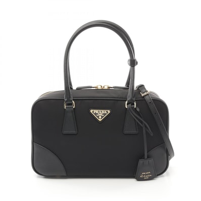 プラダ PRADA RE-EDITION 1978 RE-NYLON TESSUTO+SAFFIANO ミディアム ダブルハンドル 2WAY ハンドバッグ バッグ ナイロン サフィアーノレザー レディース ブラック系 1BB115R064F0002 【新品】