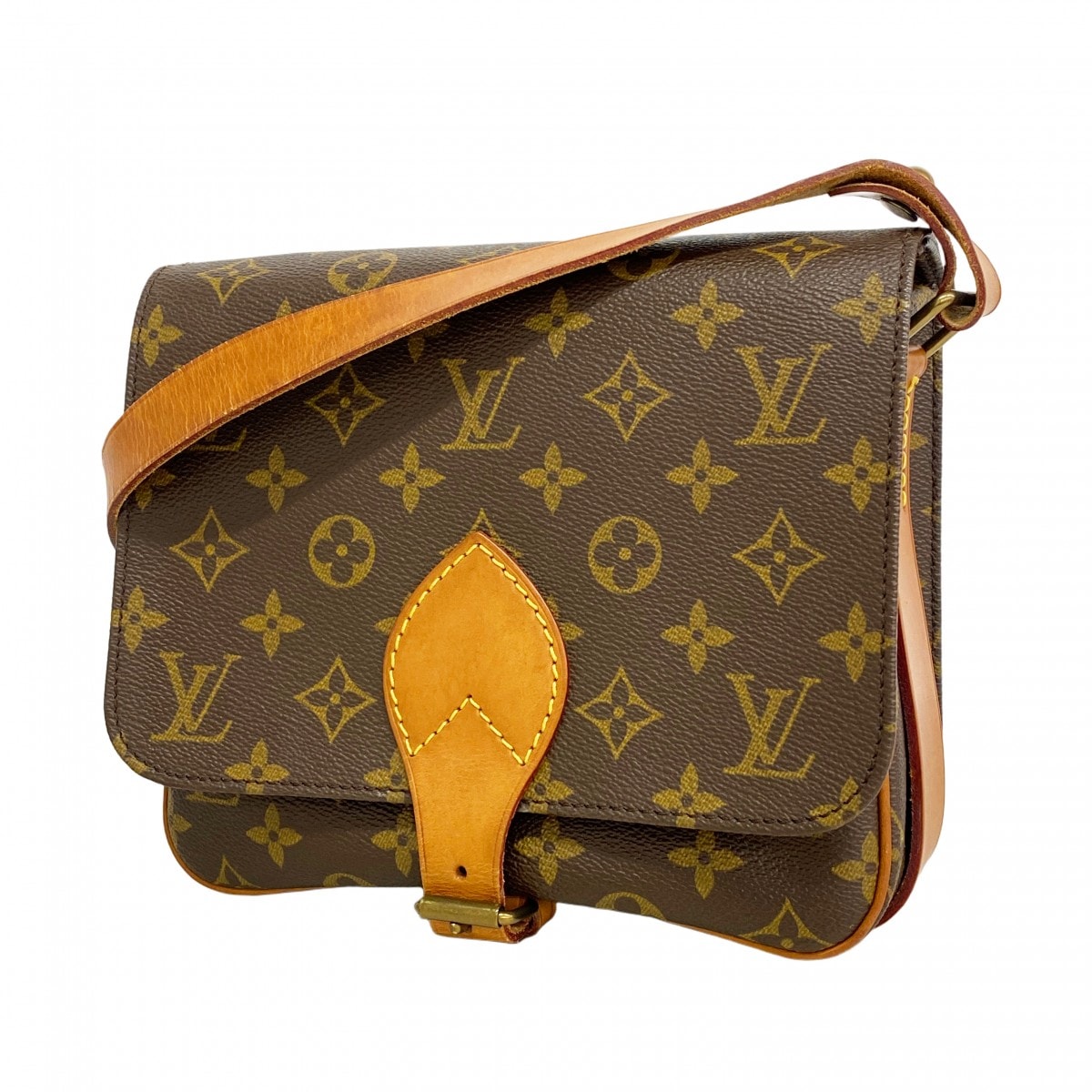 【6dc3937】ルイヴィトン ショルダーバッグ モノグラム カルトシエールMM M51253 ブラウン【中古】レディース