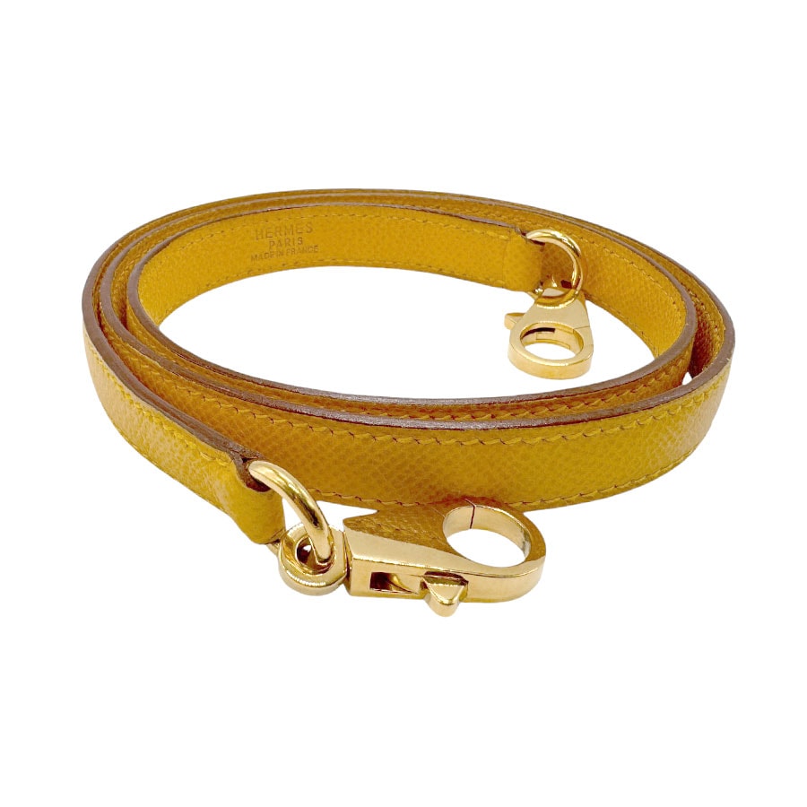 エルメス HERMES ショルダーストラップ ケリー用 ボリード用/推定クシュベル 推定ジョーヌ ゴールド ユニセックス【中古】 z2715