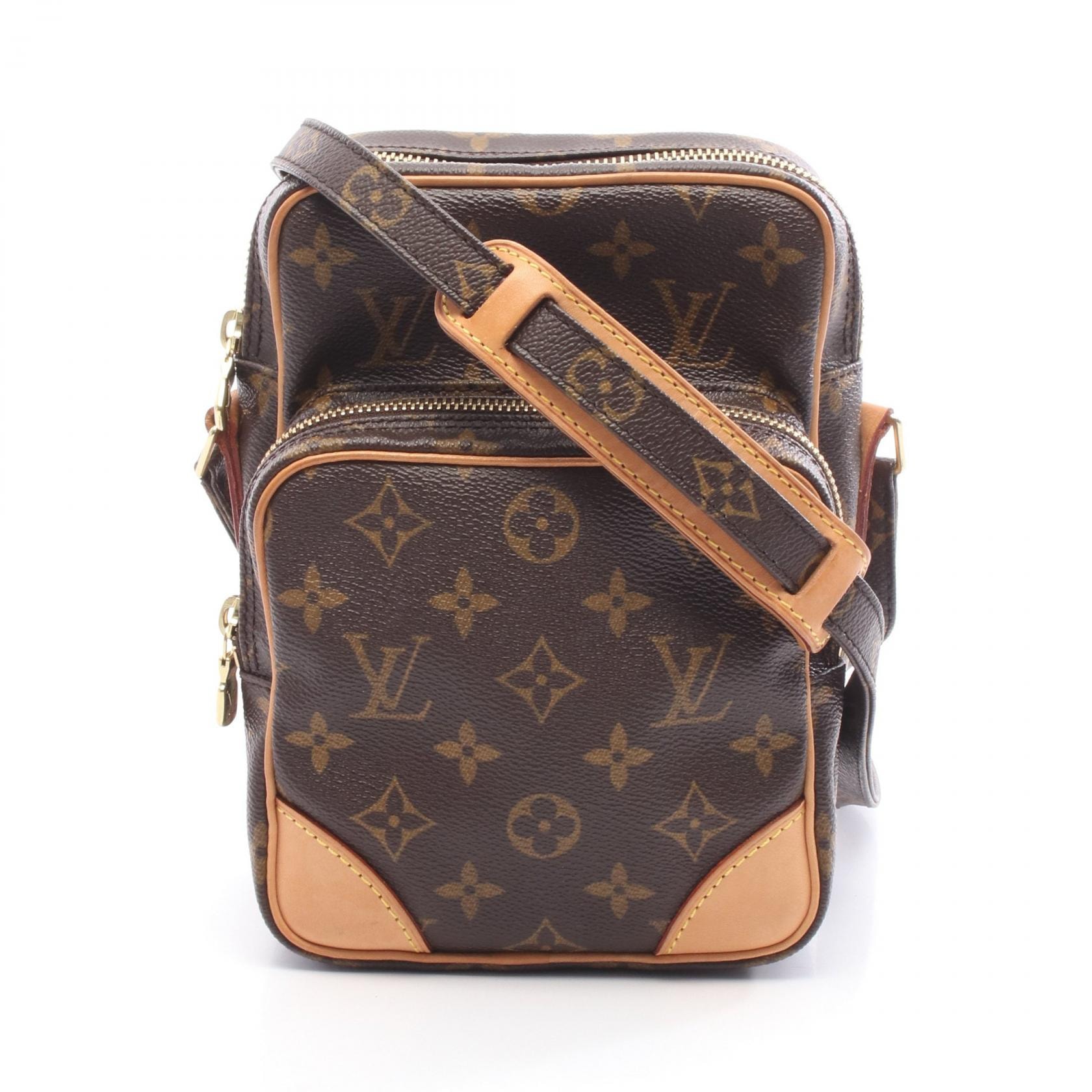 ルイ・ヴィトン LOUIS VUITTON アマゾン ショルダーバッグ バッグ PVCコーティングキャンバス レザー モノグラム レディース ブラウン系 M45236 【中古】