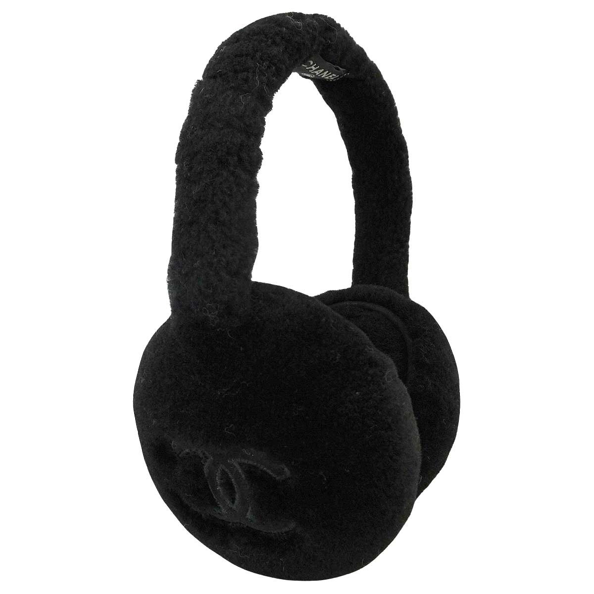 【渋谷並木橋店】CHANEL シャネル イヤーマフ ココマーク 黒 (ブラック) シアリングラムスキン AAA431 SAランク【中古】
