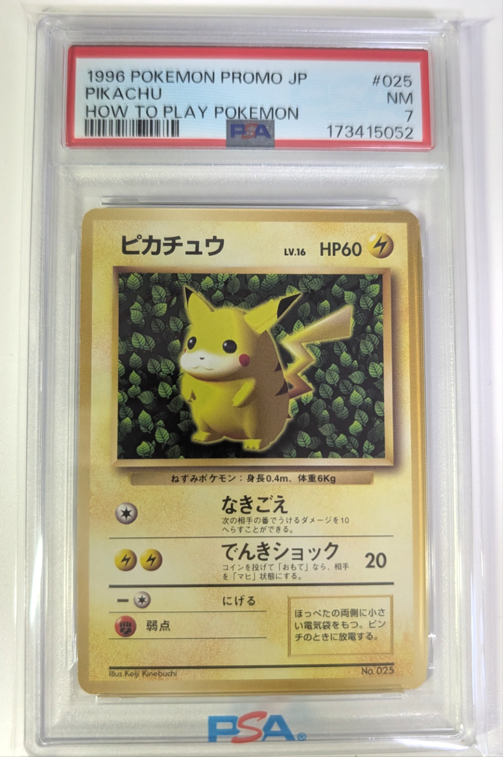 ピカチュウ P : 旧裏 (※ 光沢なし) [PMCG-P No.025](プロモーションカード「すぐわかるポケモンカードの遊びかた」)
