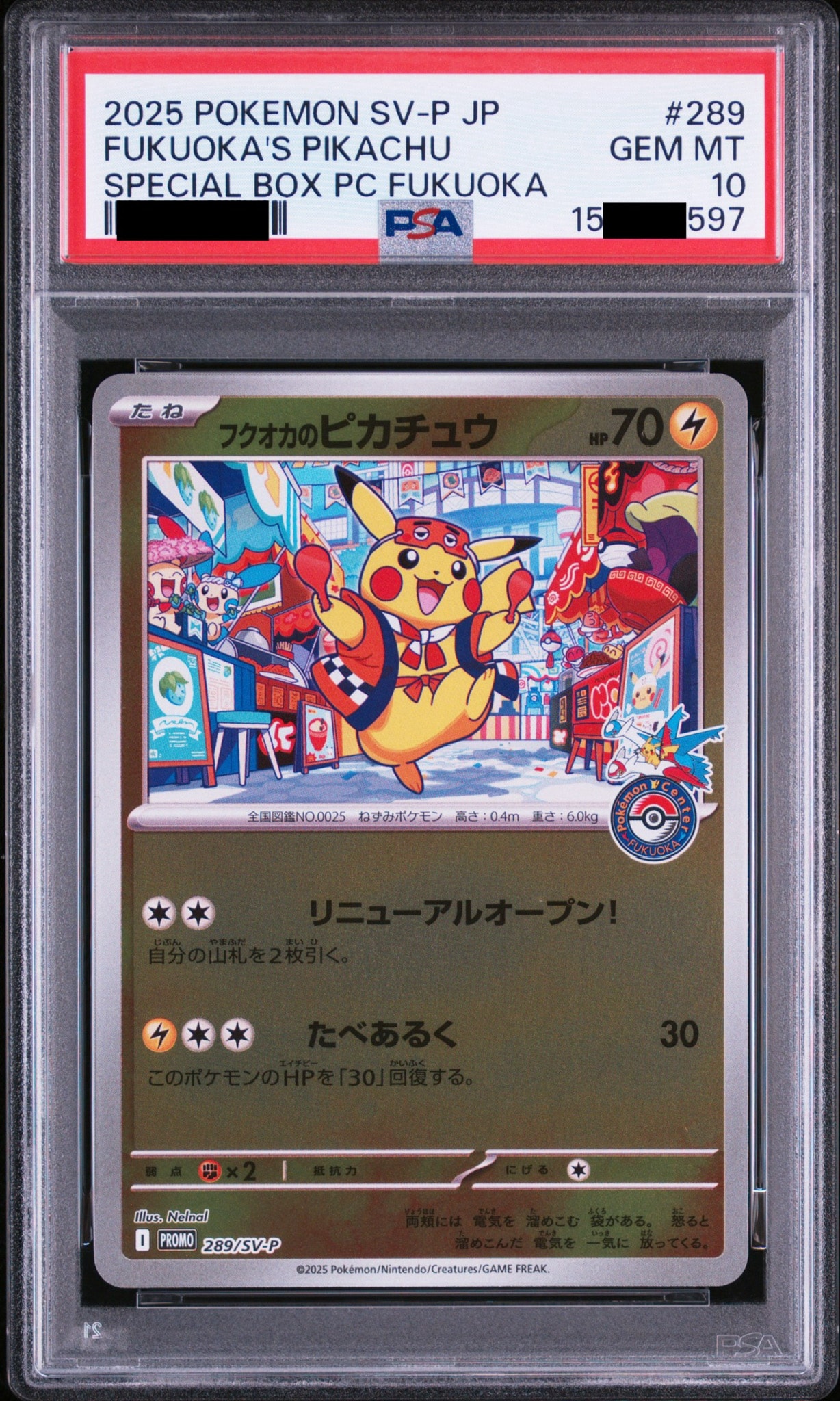 BGS10 GL】フクオカのピカチュウ P [SV-P 289](スペシャルBOX