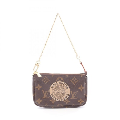 ルイ・ヴィトン LOUIS VUITTON ミニポシェット アクセソワール T&B ハンドバッグ バッグ PVCコーティングキャンバス レザー モノグラム レディース ブラウン系 M60153 【中古】