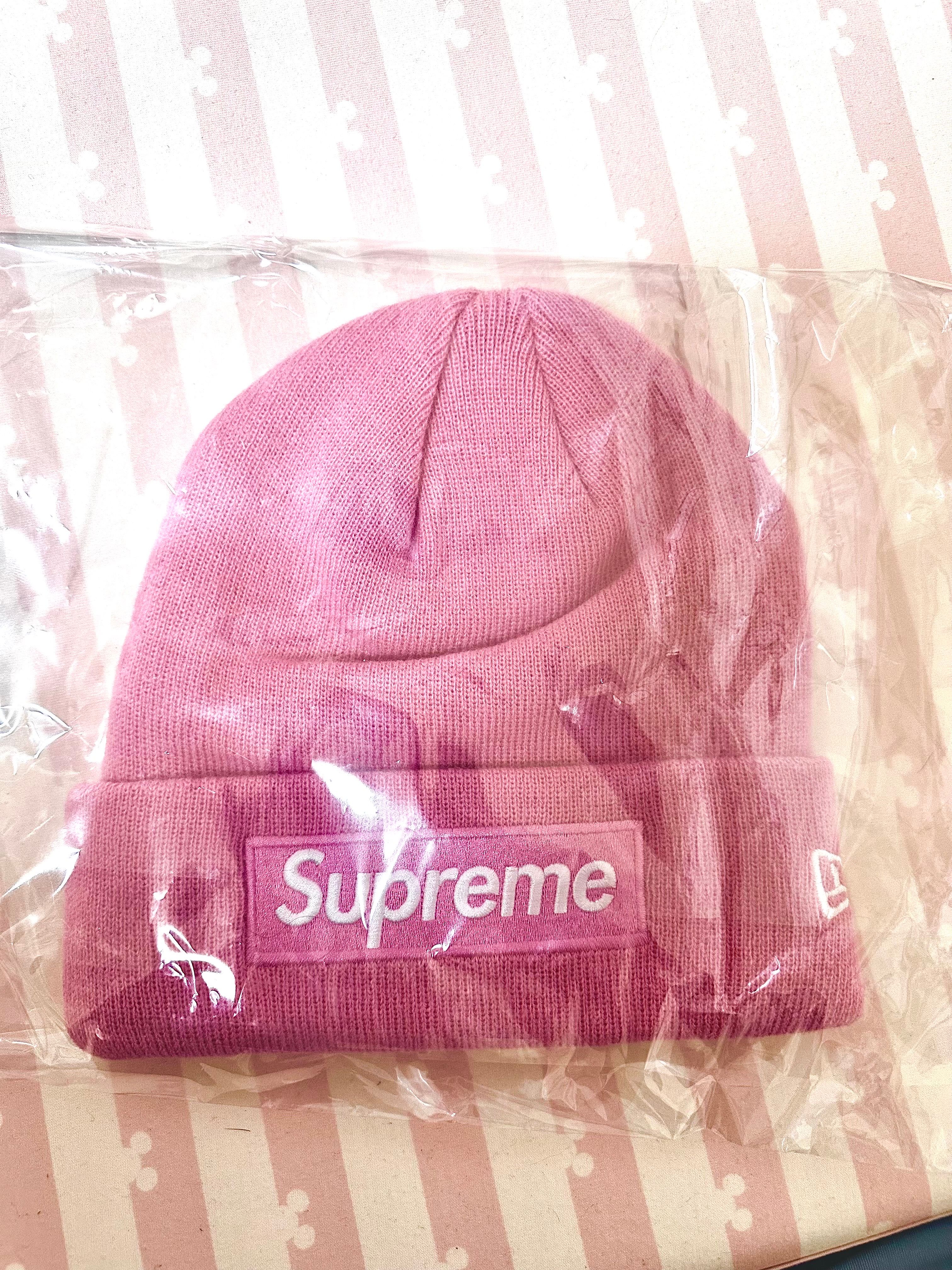 Supreme New Era Box Logo Beanie "Pink" (24FW)