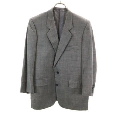 Christian Dior クリスチャンディオール 90s シルクブレンド オールド テーラードジャケット AB-4 グレー