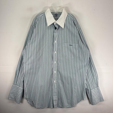 古着 ブルックスブラザーズ Brooks Brothers 長袖シャツ スペシャルオーダー USA製 ブルー系 ストライプ メンズ