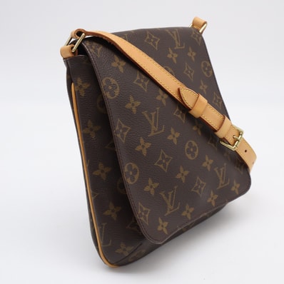 LOUIS VUITTON ルイ・ヴィトン モノグラム ミュゼット サルサ ショート M51258 ショルダーバッグ ブラウン コーティングキャンバス レザー レディース