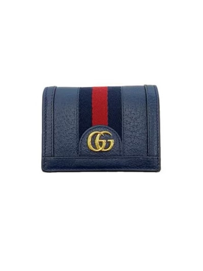 GUCCI Ophidia Card Case Wallet "Navy"