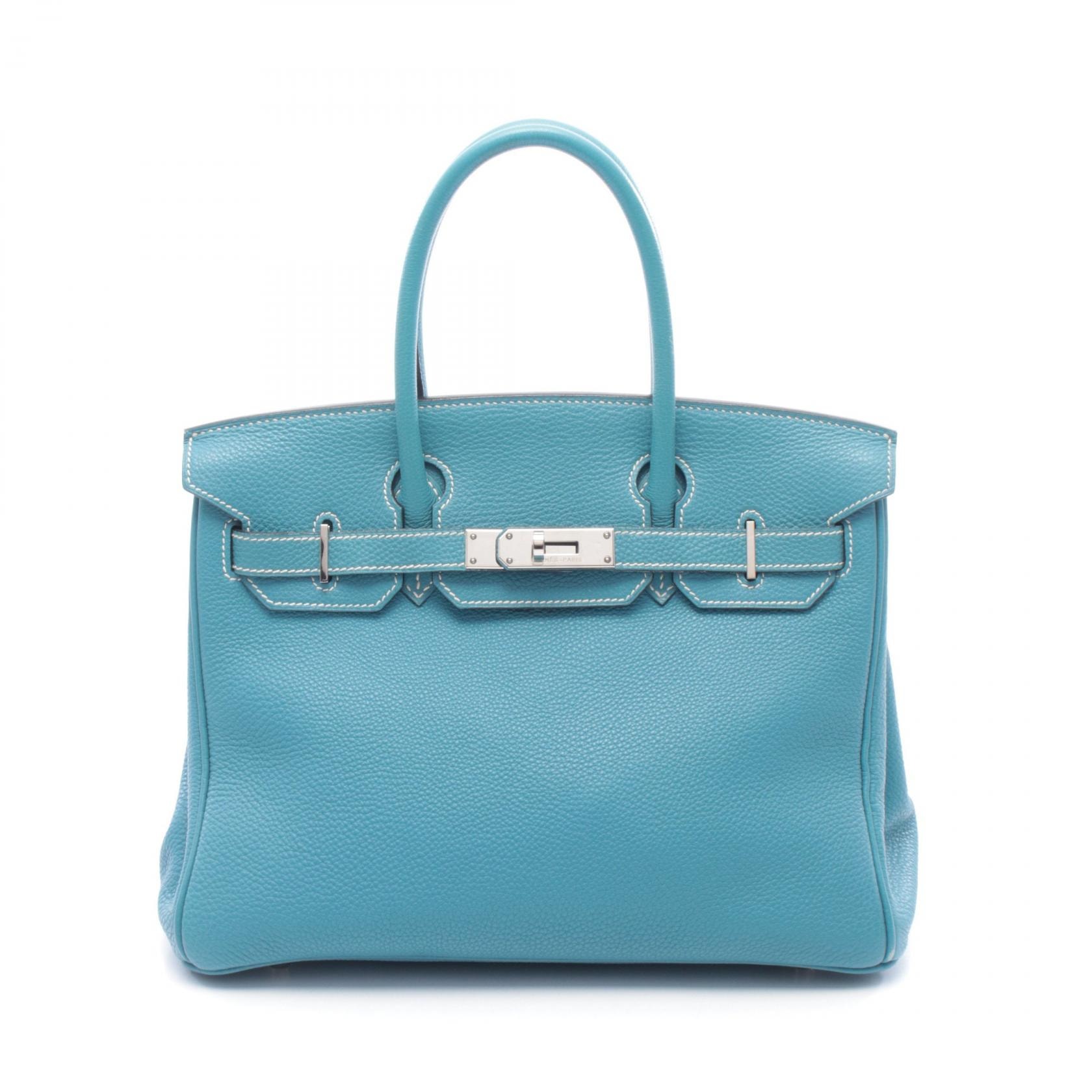 エルメス HERMES バーキン30 ハンドバッグ バッグ レザー トゴ トゴ ブルージーン □H刻印(2004年製造) レディース ブルー系 【中古】