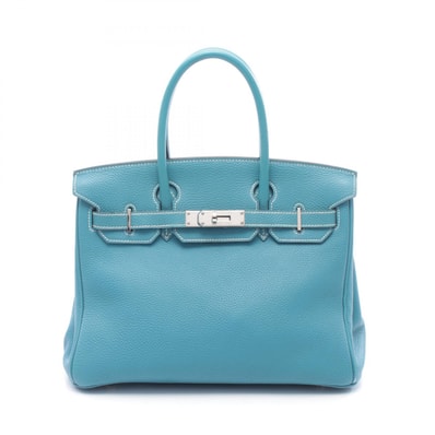 エルメス HERMES バーキン30 ハンドバッグ バッグ レザー トゴ トゴ ブルージーン □H刻印(2004年製造) レディース ブルー系 【中古】