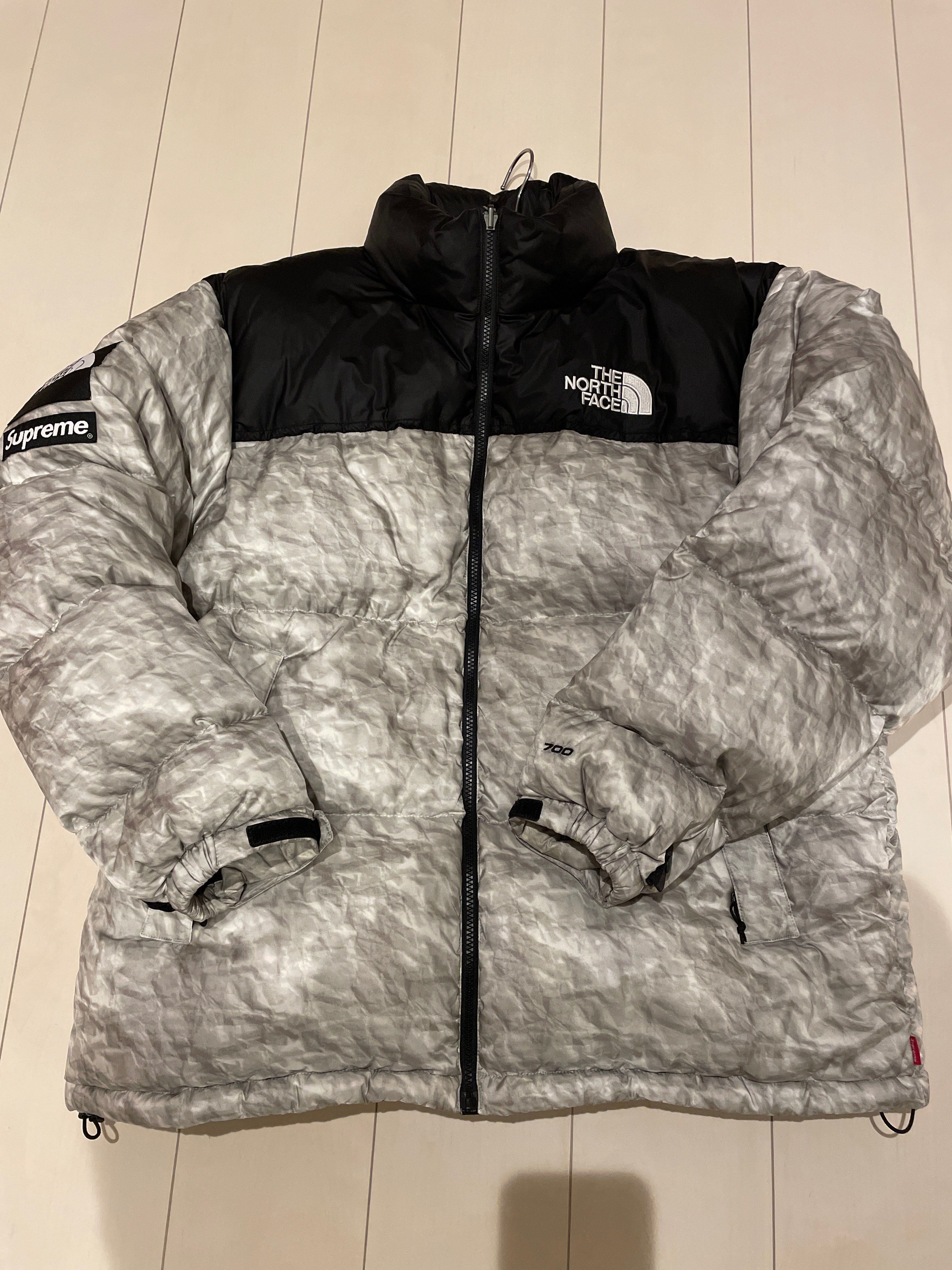 Supreme x The North Face Nuptse Jacket "White Paper Print"