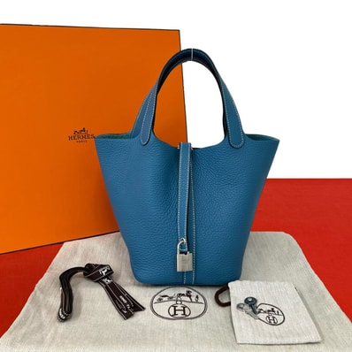 HERMES エルメス ピコタンロック PM トリヨンクレマンス ハンドバッグ ブルー
17512
