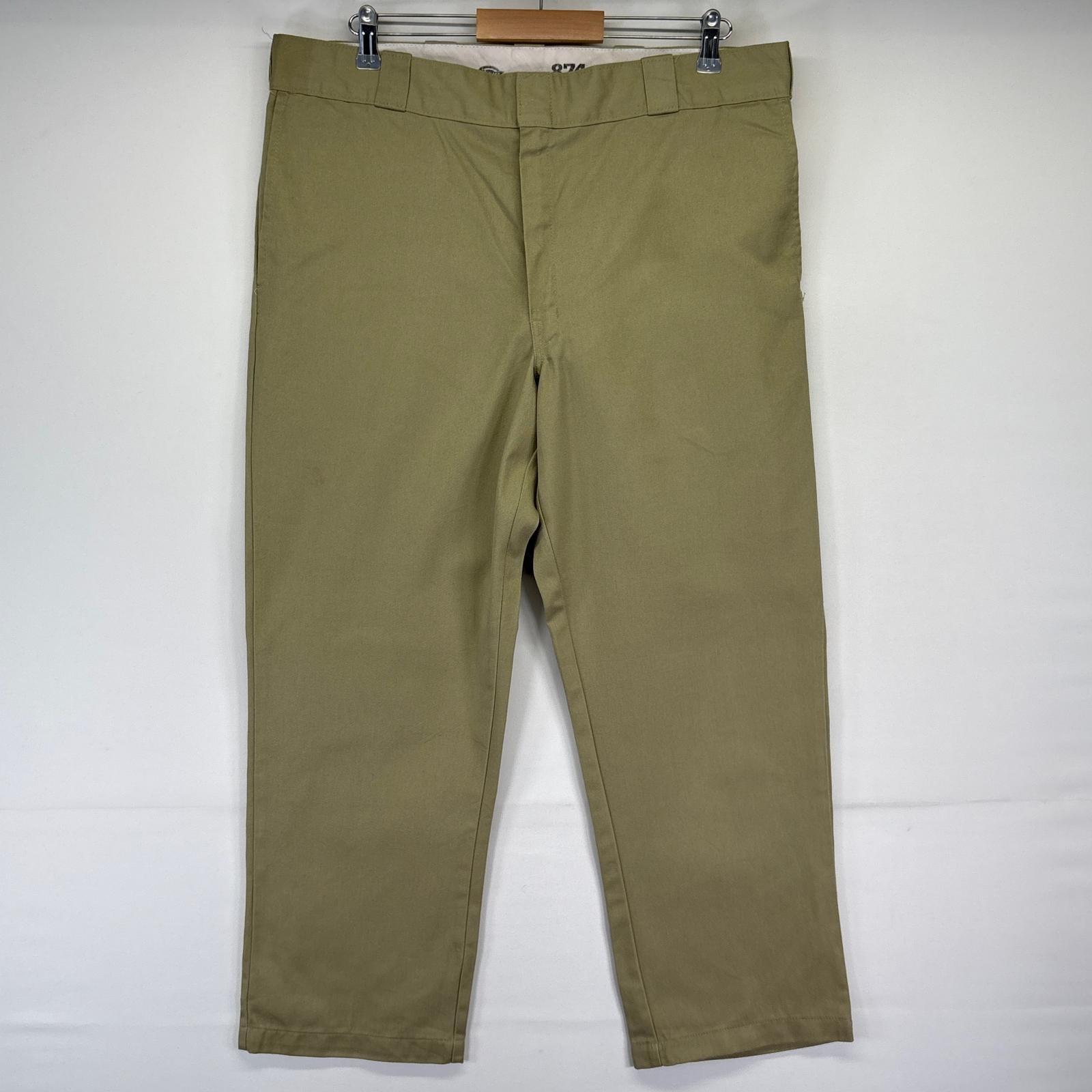古着 ディッキーズ Dickies ワークパンツ 874 ワンポイントロゴ 長ズボン チノパン テーパード  ベージュ系 メンズ