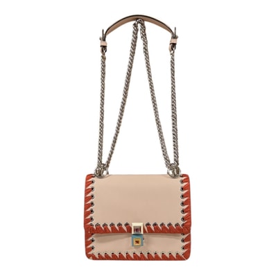 フェンディ キャナイ ミニ ショルダーバッグ レザー 8M0381 ピンク レディース FENDI 中古