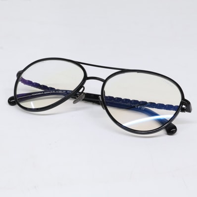 シャネル 【美品】2224-Q-S c.126/SB パイロット シェイプ オプティカル 56□16 140