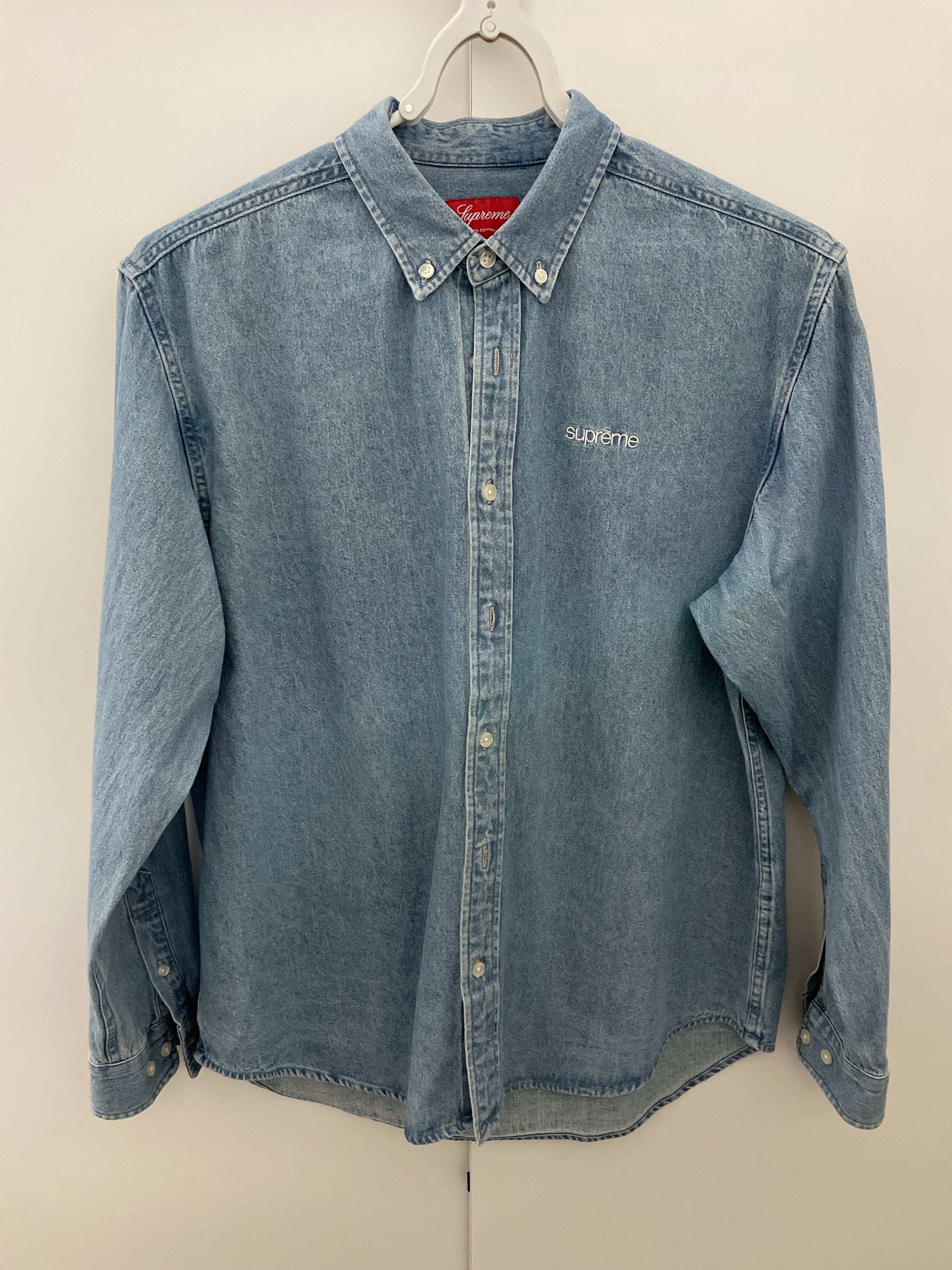 Supreme Classic Logo Denim Shirt "Light Blue"