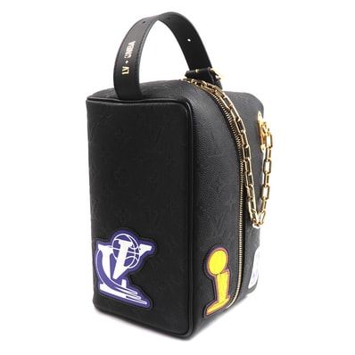LOUIS VUITTON ルイ・ヴィトン ヴィトンx NBA クローク ドップキット ハンドバッグ モノグラムエンボス ブラック M58515 ICチップ メンズ【中古】【美品】