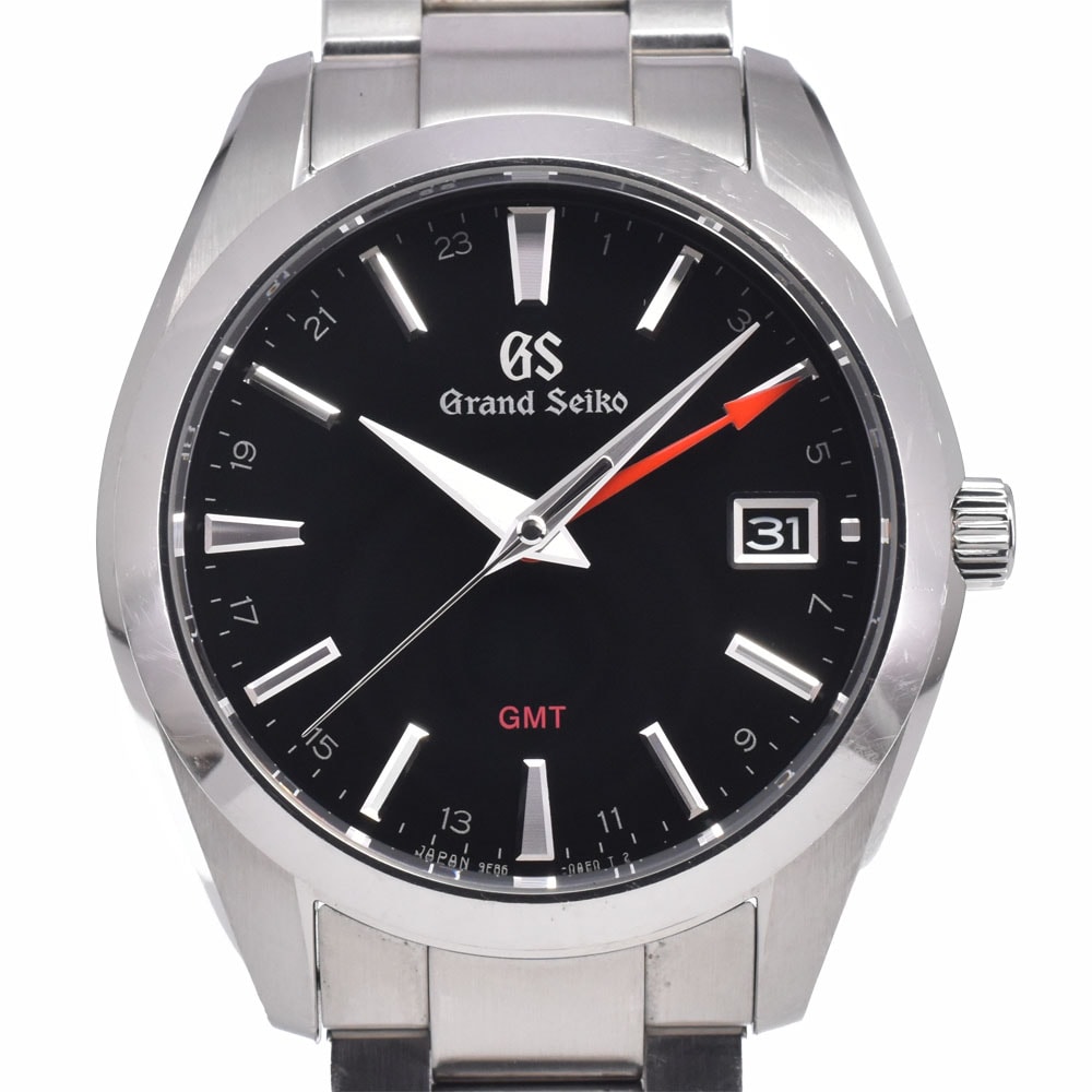 セイコー SEIKO SBGN013/9F86-0AF0 グランドセイコー ヘリテージコレクション GMT ブラック クォーツ メンズ 箱付き 腕時計 K#150907