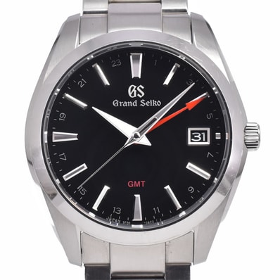 セイコー SEIKO SBGN013/9F86-0AF0 グランドセイコー ヘリテージコレクション GMT ブラック クォーツ メンズ 箱付き 腕時計 K#150907