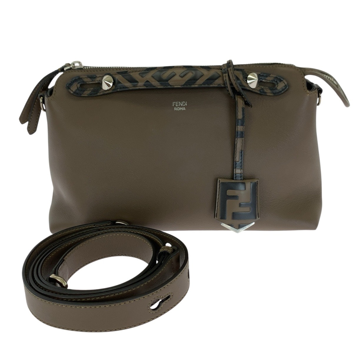 フェンディ FENDI ROMA バイザウェイ ショルダーバッグ ハンドバッグ 2WAY 8BL146 ブラウン レザー レディース FENDI 中古