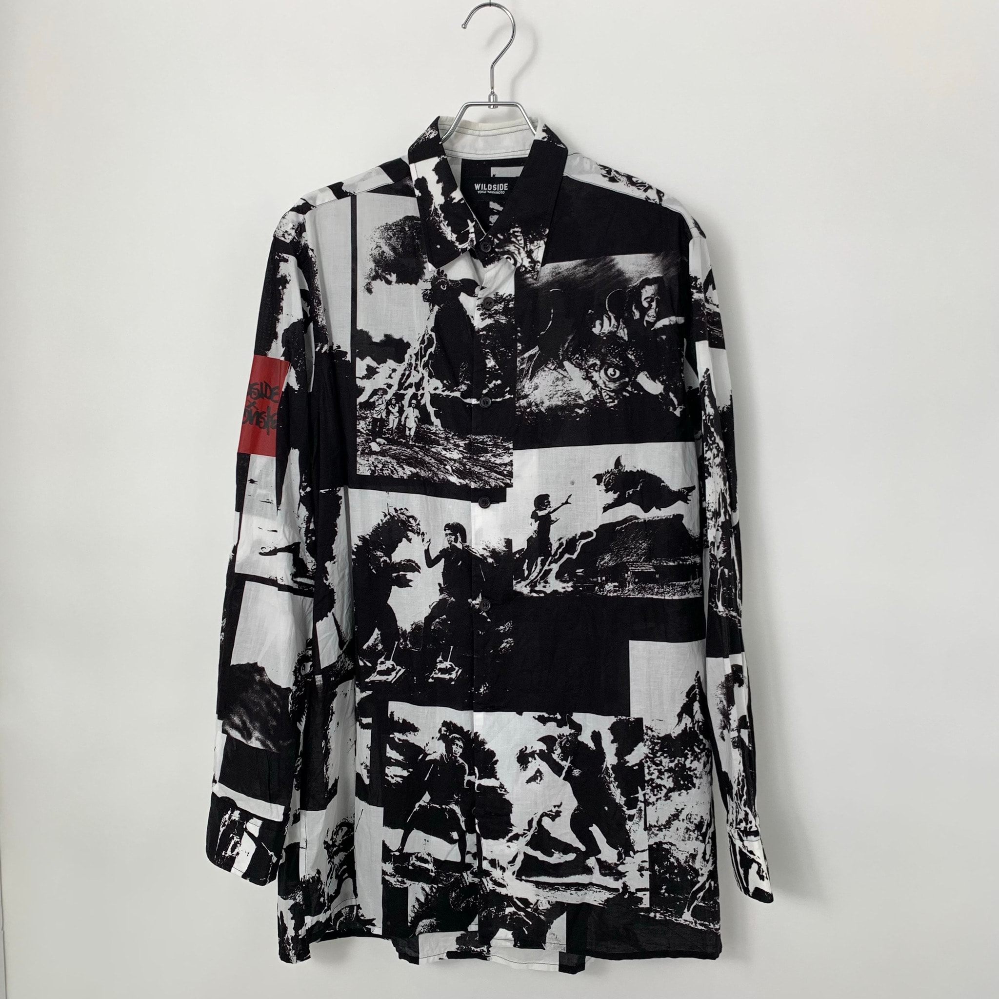WILDSIDE Yohji Yamamoto x IZUMONSTER Patterned Shirts "Black"