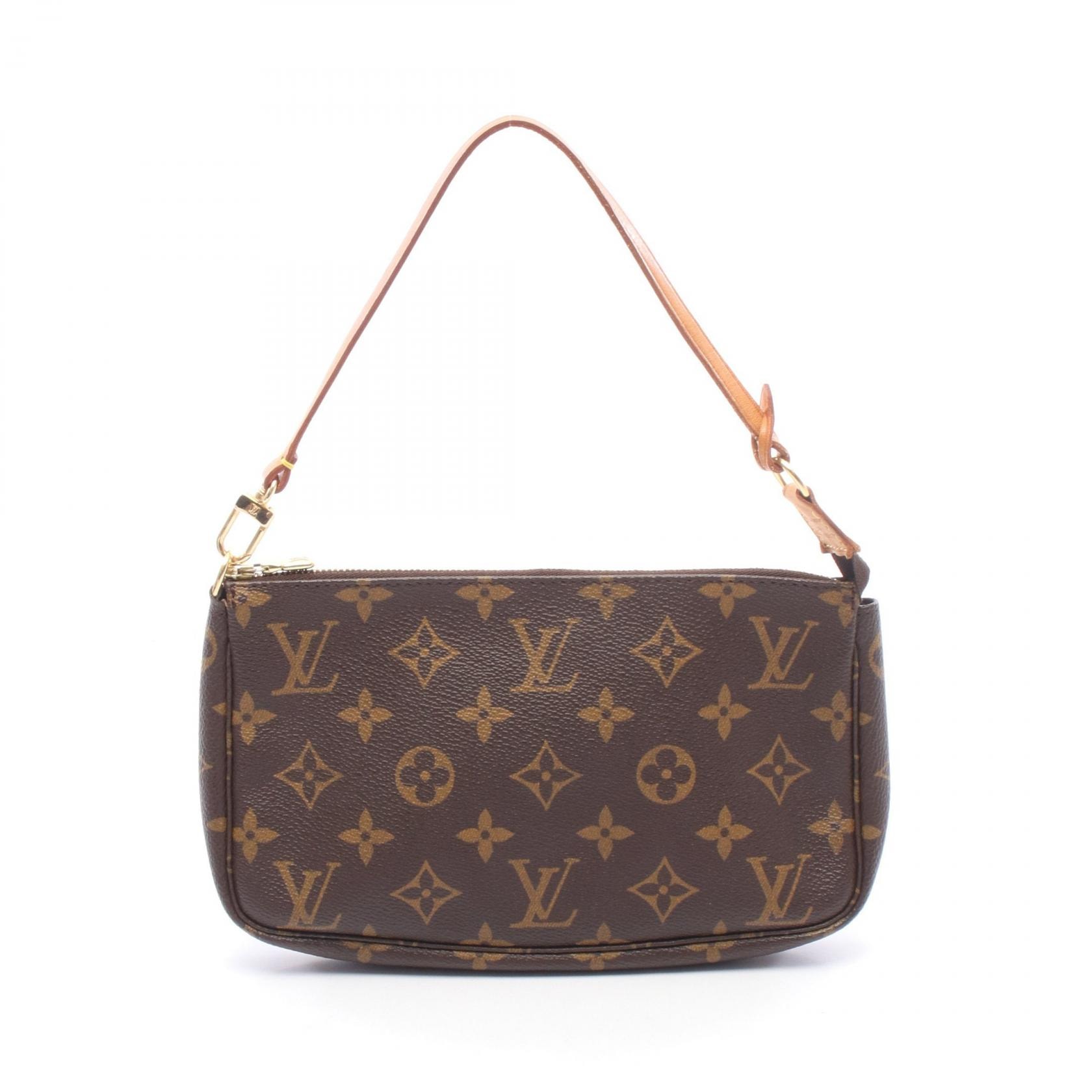 ルイ・ヴィトン LOUIS VUITTON ポシェットアクセソワール ハンドバッグ バッグ PVCコーティングキャンバス レザー モノグラム レディース ブラウン系 M51980 【中古】