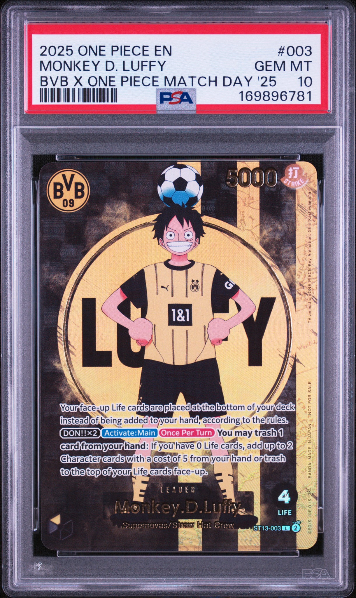 モンキー・D・ルフィ L [ST13-003]【英語版】(プロモーションカード「ボルシアドルトムント × ONE PIECE マッチデー 2025」)